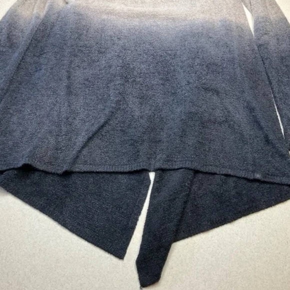 Barefoot Dreams Cozychic Lite Knit Gray Navy Blue Ombre Cardigan Size  L/XL - Picture 3 of 8